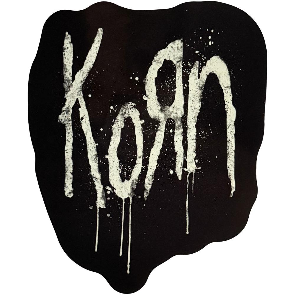 Korn - Splatter Logo Sticker - Black/White